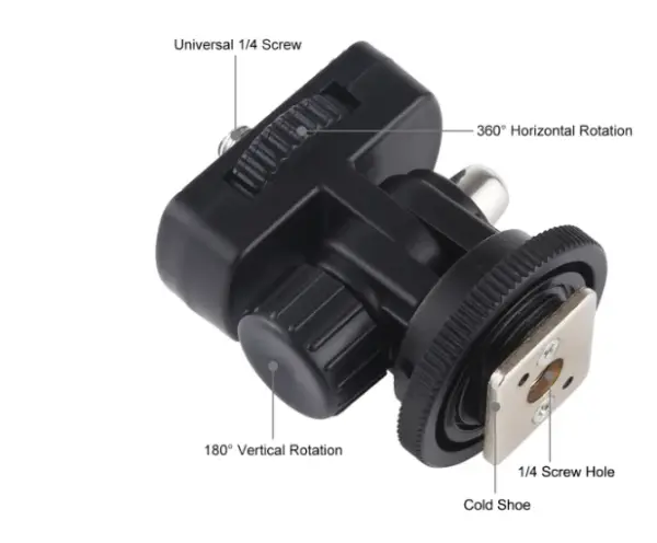 Camera Hot Shoe Phone Holder for Tripods - Image 7
