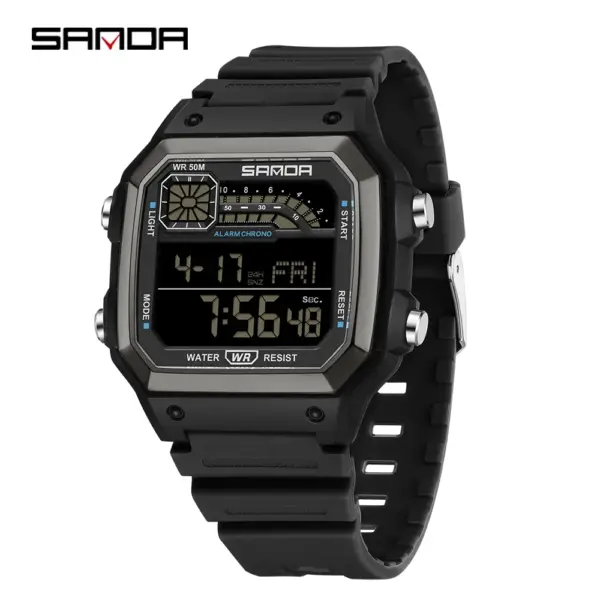 SANDA 6196 Square Men's Digital Wristwatch - Image 11