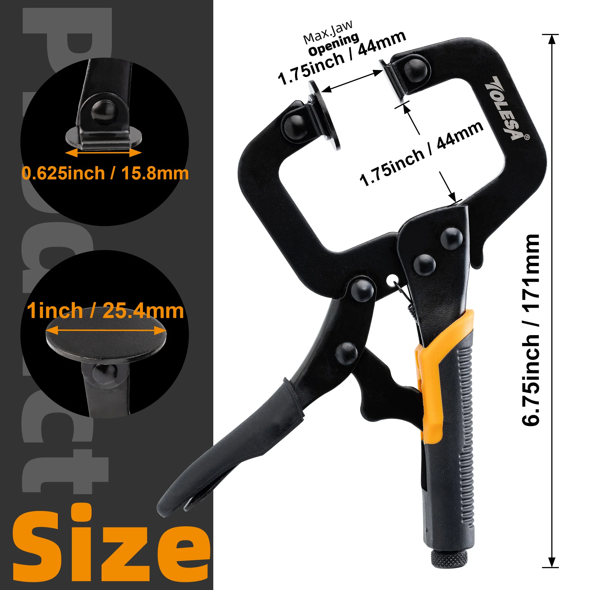 TOLESA 6 Inch Heavy Duty Metal Face Clamp 2 TOLESA 6 Inch Heavy Duty Metal Face Clamp - Image 2