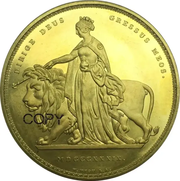 Victoria Una and the Lion Brass Replica Coin - Image 2