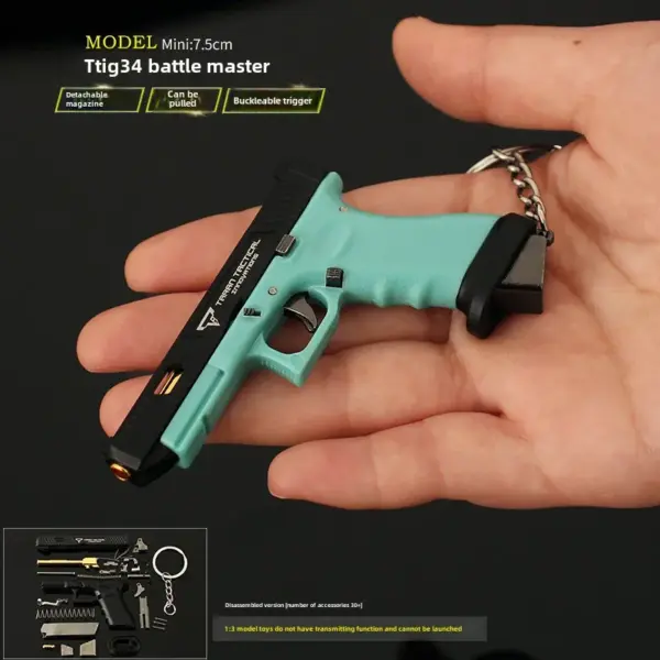 Mini Gun Charm Keychain Glock Model 1:3 Scale - Image 9
