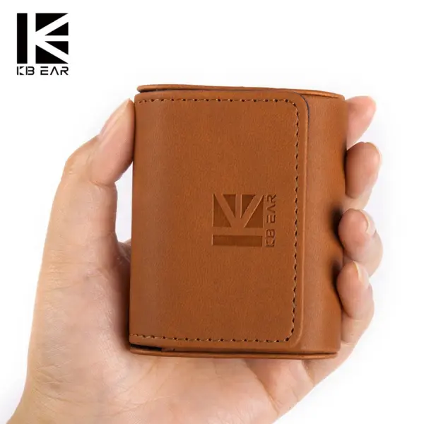 KBEAR Elegant Leather Earphone Case for Earbuds - Image 2