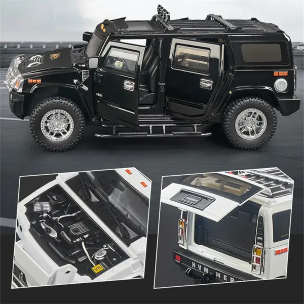 1/18 Hummer H2 Diecast SUV Model with Lights - Image 5