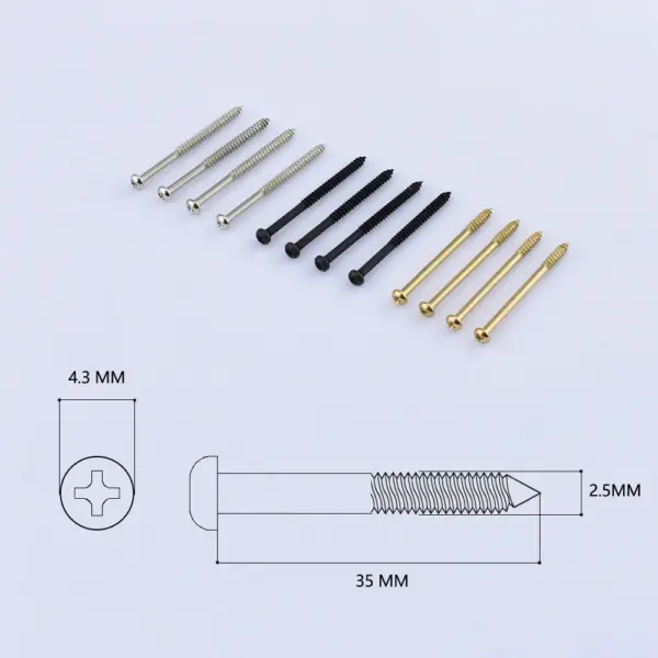4 Pack P90 Bass Pickup Screws - Image 5