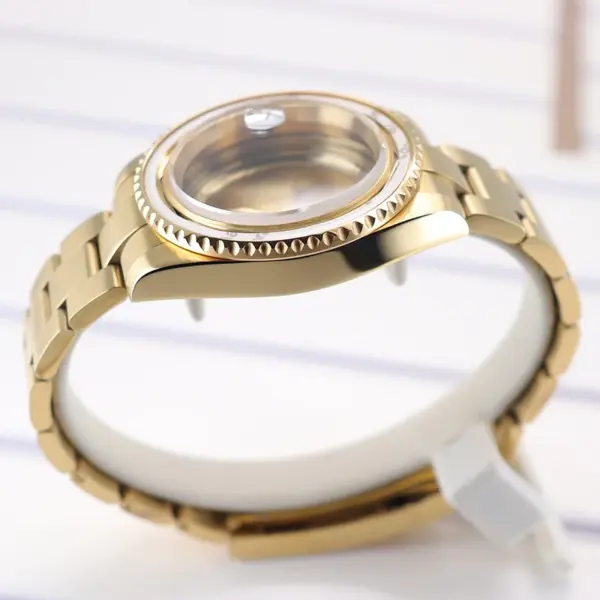 Gold 40mm Watch Case for Seiko Eta Miyota - Image 3