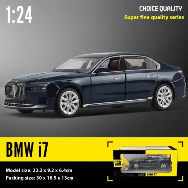 Diecast 1:24 BMW I7 G70 M70L Model Car - Image 7