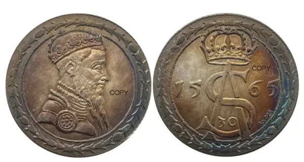 King of Poland 1565 30 Groszy Replica Coin - Image 9