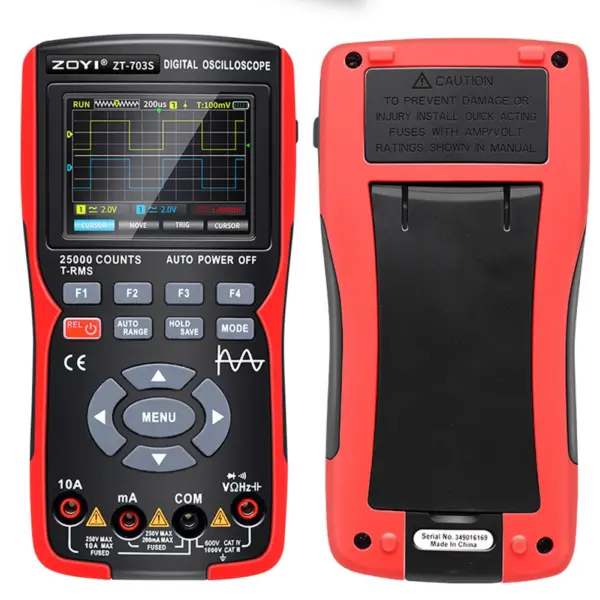 3-in-1 Digital Oscilloscope Multimeter ZT703S - Image 4