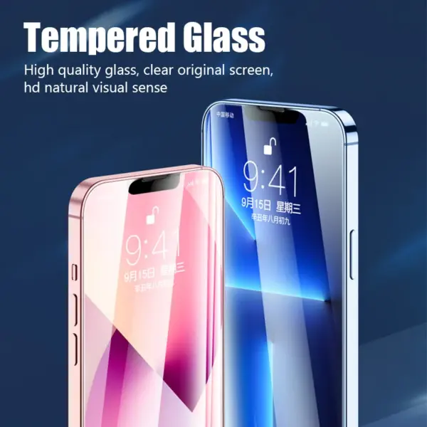 4PCS Tempered Glass for iPhone 16 15 14 13 12 - Image 2