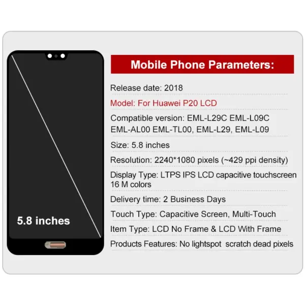Huawei P20 LCD Touch Screen Assembly Replacement - Image 2