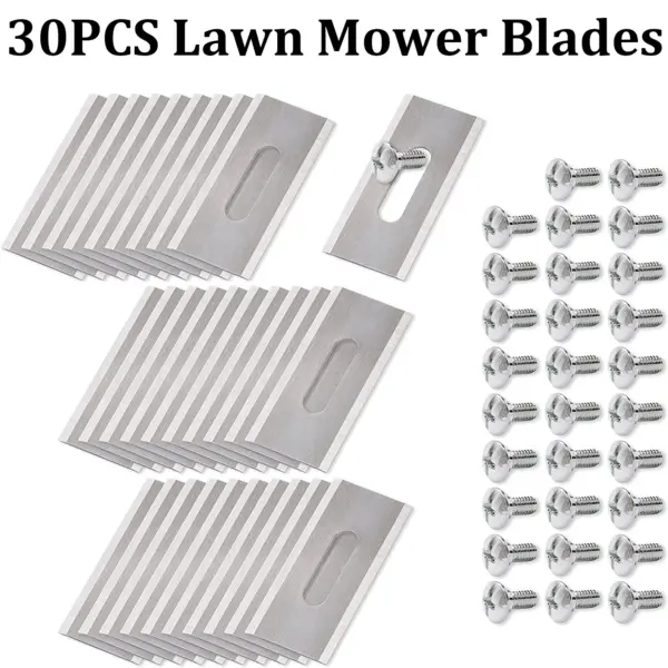 30PCS Stainless Steel Lawn Mower Blades