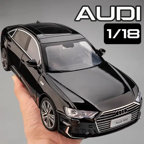 1:18 AUDI A6L Diecast Car Model with Lights - Image 5