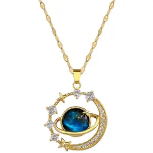 Luxury Zircon Planet Moon Pendant Necklace 11 S6a27c4ad5d42421fa0eb44769485fd27p