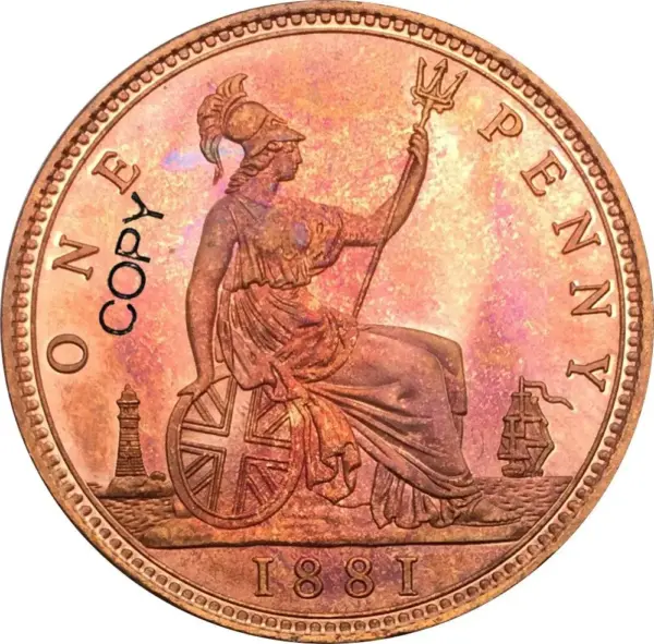 Victoria 1881 One Penny Replica Coin - Image 2