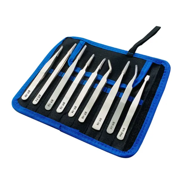 9PCS Stainless Steel Tweezers Set - Image 2