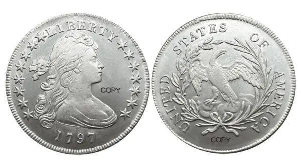 Draped Bust Small Eagle Silver Plated Coin - Image 8