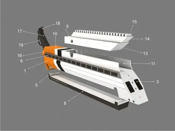3D Paper Model Arc Generator Gun Puzzle - Image 5