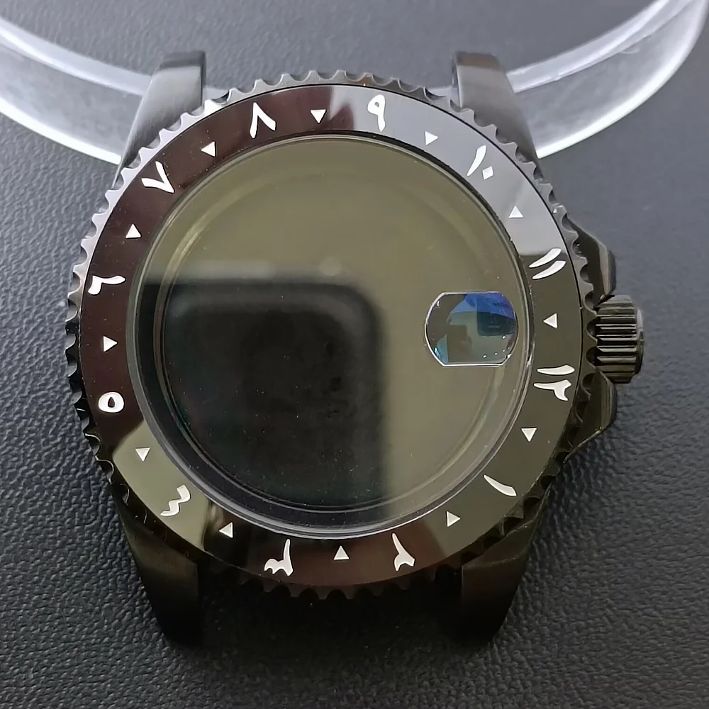 NH35 GMT Steel Watch Case 40.5mm Silver 63 NH35 GMT Steel Watch Case 40.5mm Silver - Image 63