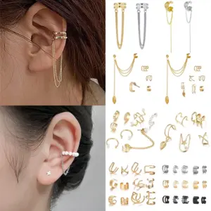 Long Tassel Ear Cuff Earrings Unisex Style