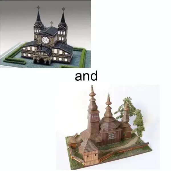 European Architecture Windmill Paper Model Kit - Image 12