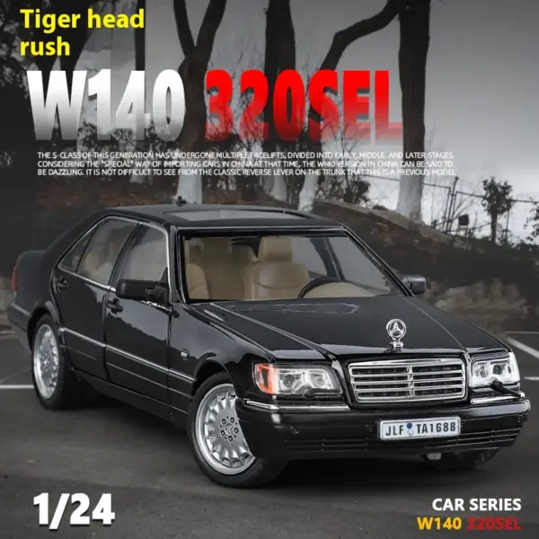 1:24 Mercedes Benz W140 Diecast Model Car - Image 4