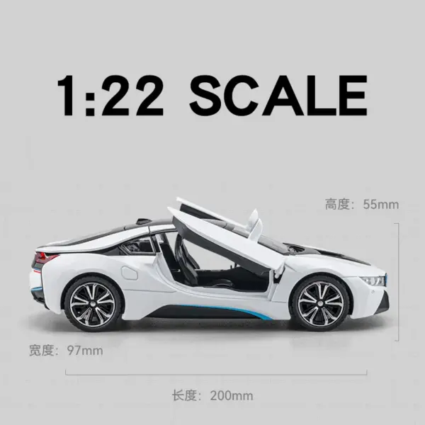 BMW I8 1:24 Alloy Diecast Model Car - Image 5