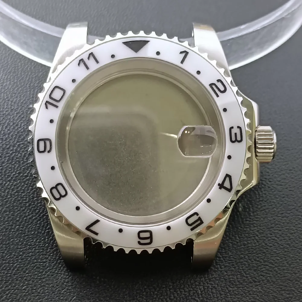 NH35 GMT Steel Watch Case 40.5mm Silver 99 NH35 GMT Steel Watch Case 40.5mm Silver - Image 99