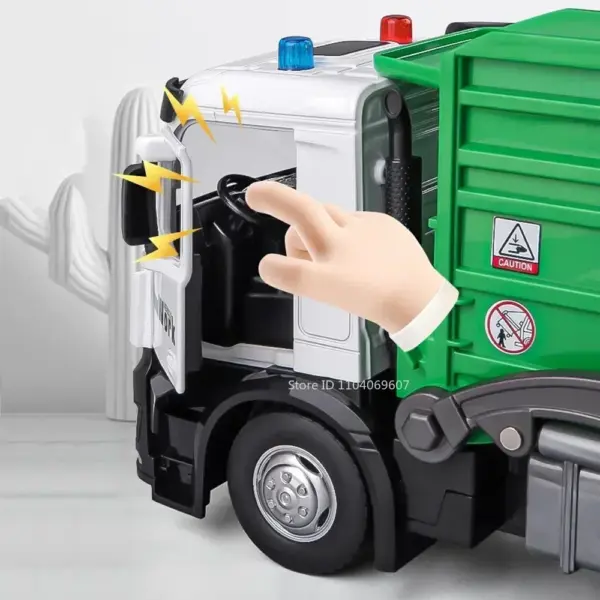 1/24 Scale Diecast Garbage Truck Model Vehicle - Image 3