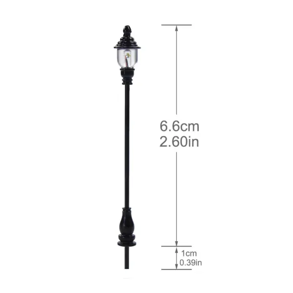 10pcs HO Scale 1:87 Antique Street Lamps - Image 2