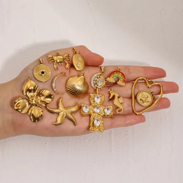 Stainless Steel Sea Shell Starfish Charms - Image 3