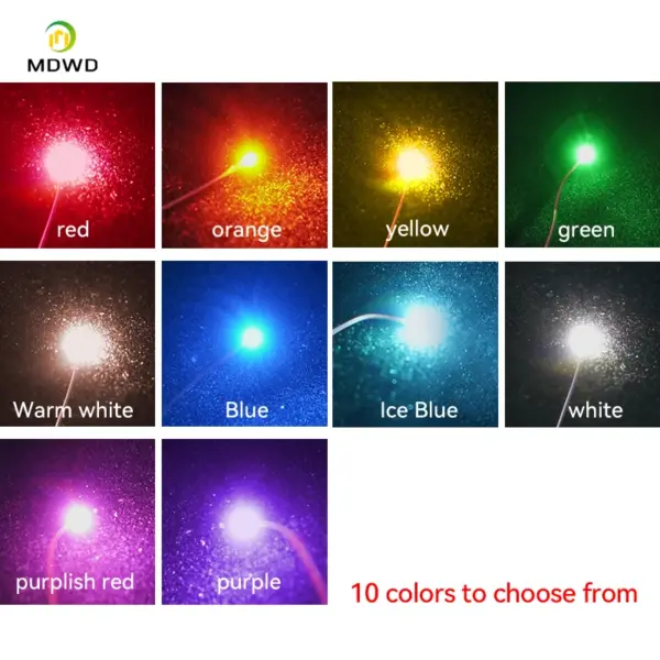 10pcs Micro LED Wired Leads for Model Trains - Image 5