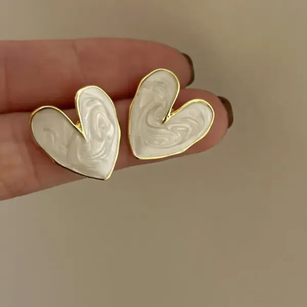 Red Heart Drop Earrings for Women - Image 10