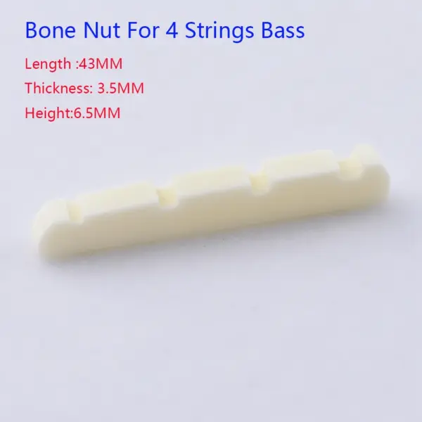 Bone Nut for 5 Strings Bass Guitar 45MM - Image 7
