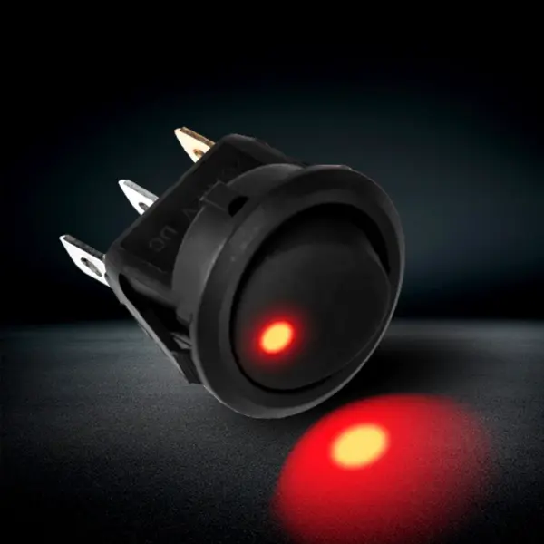 12V Waterproof Rocker Switch with LED Light - Image 2