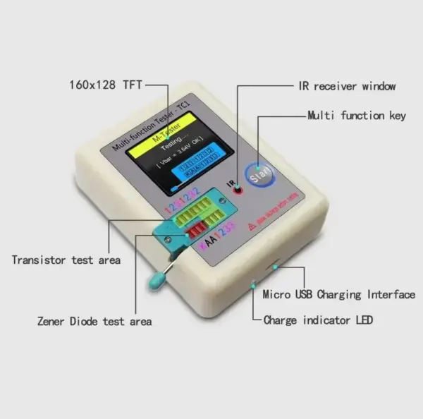 Multifunctional TFT Transistor Tester LCR Meter - Image 4