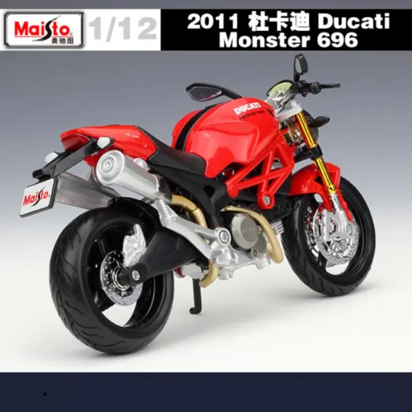 Maisto Ducati Monster 696 1:12 Diecast Motorcycle - Image 5