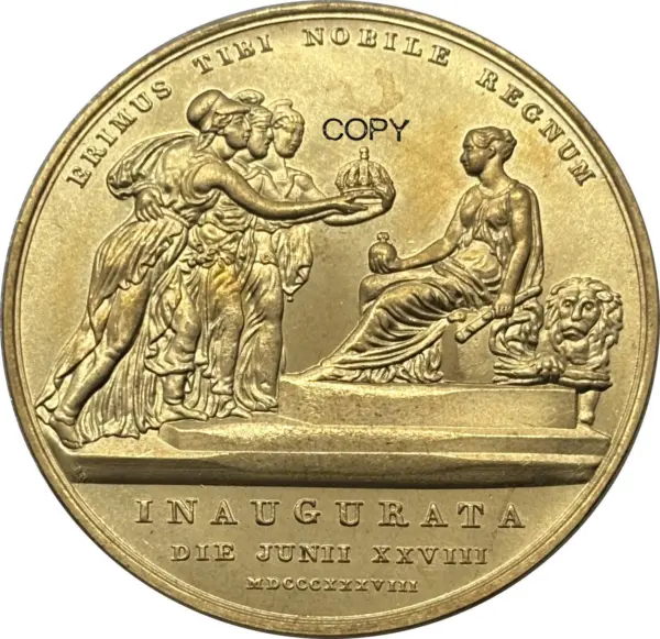 Victoria Coronation Commemorative Replica Coin - Image 2