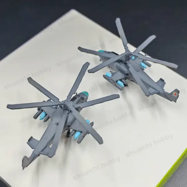 2PCS 1/350 Scale Ka-52 Military Helicopter Models - Image 2