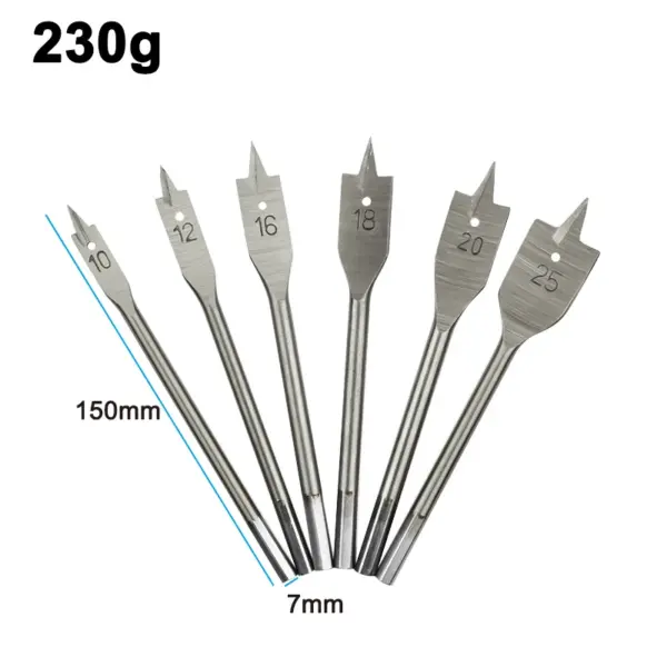 6pc High Carbon Steel Flat Drill Bit Set - Image 5