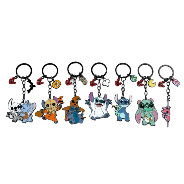 Disney Stitch Keychain Antique Silver Design - Image 5