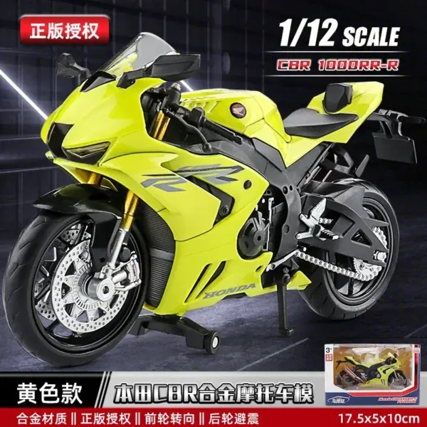 1:12 Scale Yamaha YZF-R1M Diecast Motorcycle Model - Image 27
