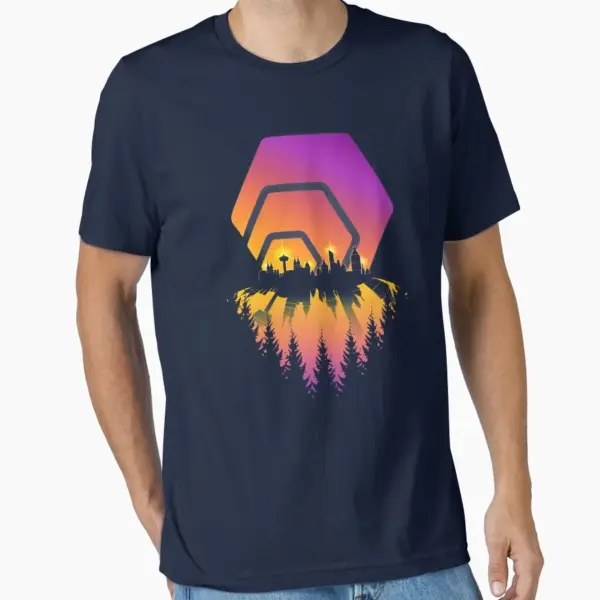 HEX Shining City Crypto Men's T-Shirt S-6XL - Image 8