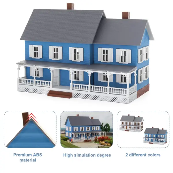 Two-Story HO Scale Model House JZ8707B - Image 3