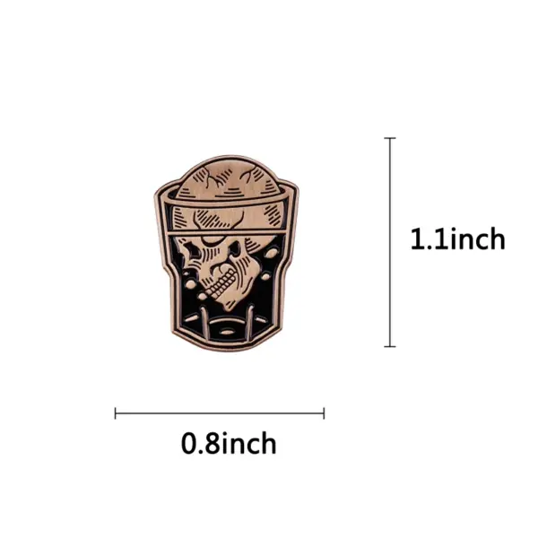 Whiskey Skull Enamel Lapel Pin for Collectors - Image 2