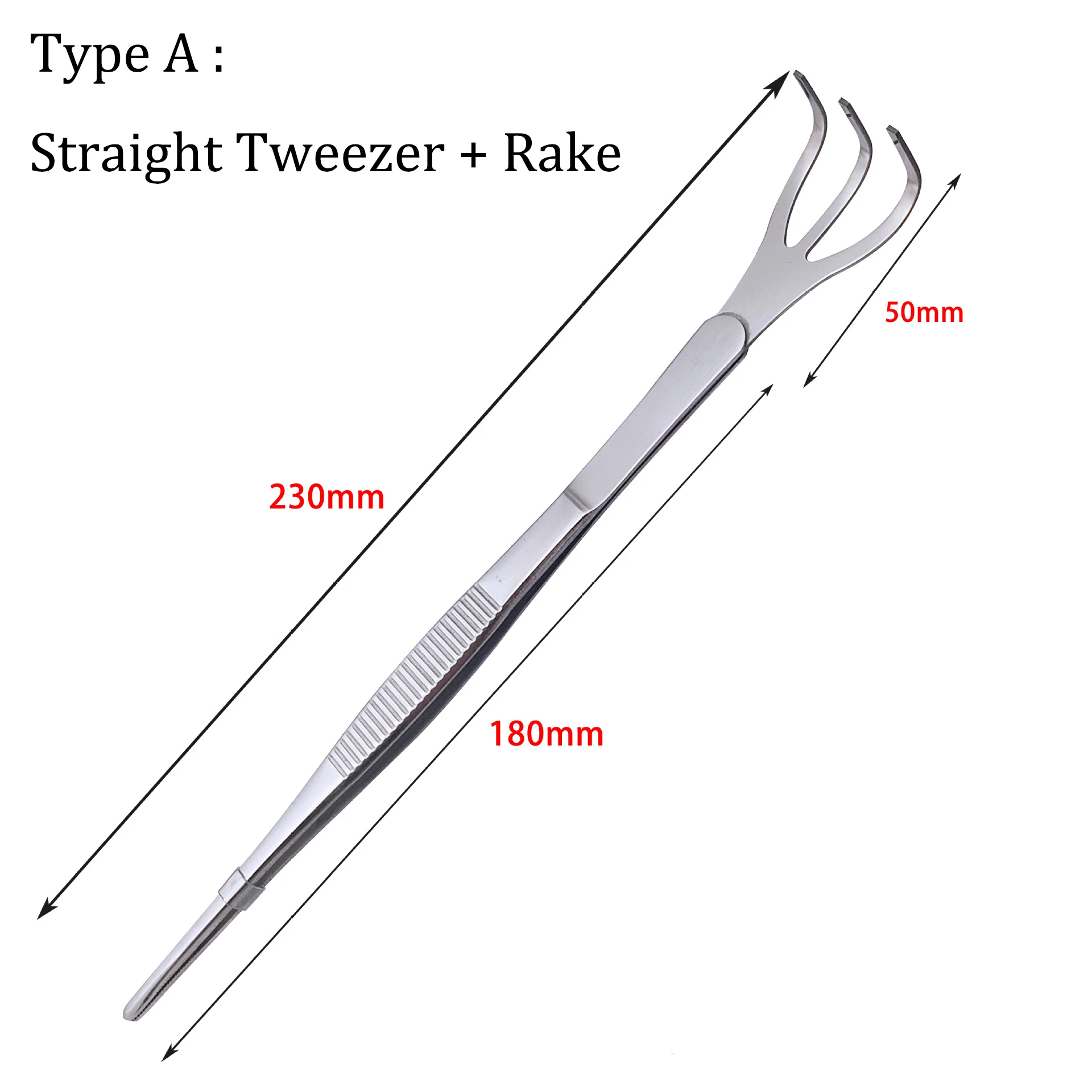 2-in-1 Stainless Steel Bonsai Rake and Tweezers 13 2-in-1 Stainless Steel Bonsai Rake and Tweezers - Image 13