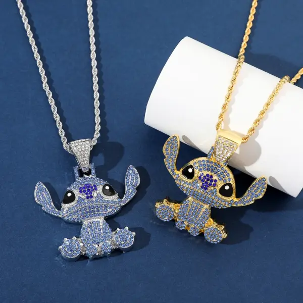 Kawaii Stitch Hip Hop Pendant Necklace - Image 4