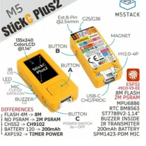M5StickC PLUS2 Mini IoT Development Kit