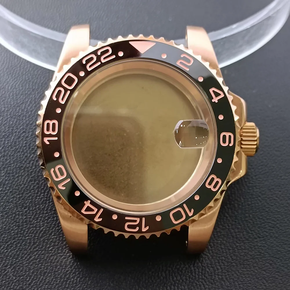 NH35 GMT Steel Watch Case 40.5mm Silver 30 NH35 GMT Steel Watch Case 40.5mm Silver - Image 30