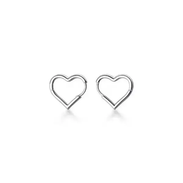 Heart Shaped Vintage Hoop Earrings - Image 6