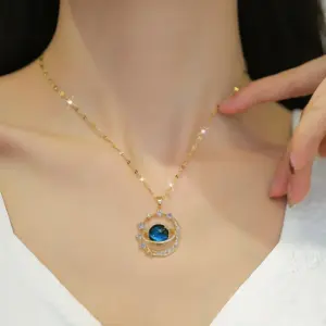 Luxury Zircon Planet Moon Pendant Necklace 7 S6fcf2886a5254f6f910cedcd3519113au